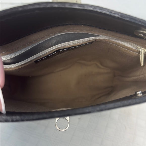 Vintage Vera Pelle Made in Italy Small Bucket Bag Leather Crossbody - Picture 6 of 7